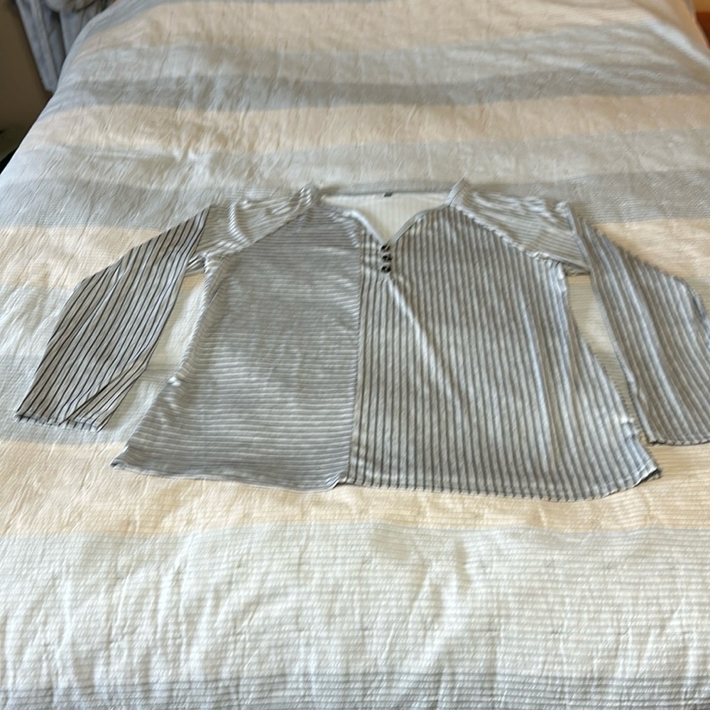 SHEIN gray striped top